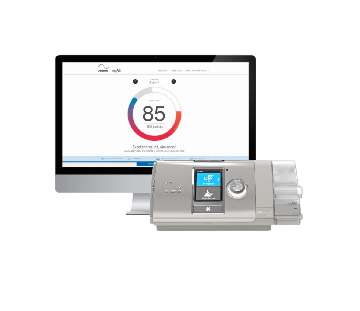 دستگاه BiPAP مدل AirCurve 10 VAuto شرکت احیا درمان پیشرفته - Image 2